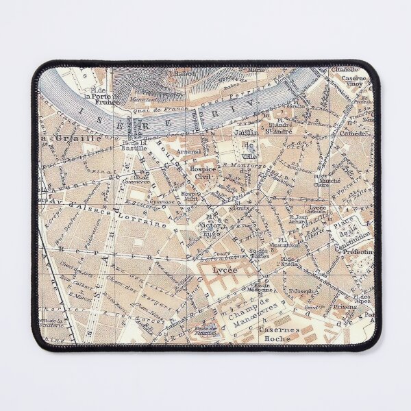 Item preview, Vintage Map of Grenoble France (1914) designed and sold by BravuraMedia.