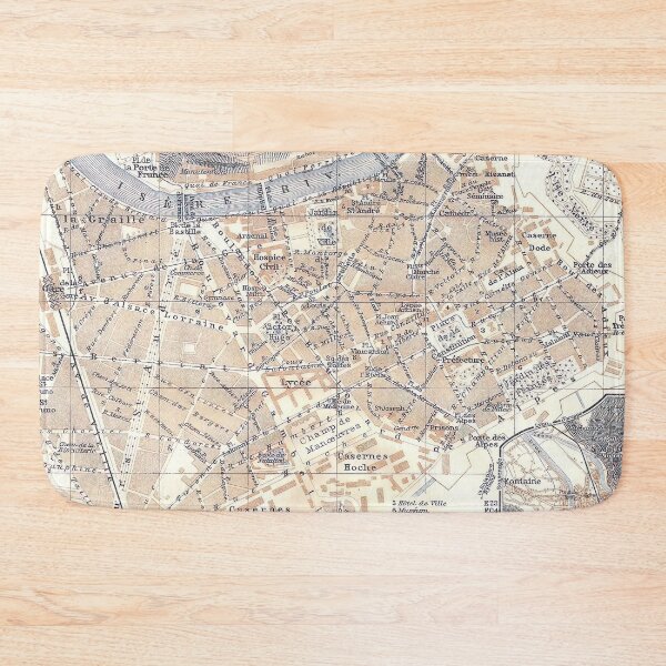 Item preview, Vintage Map of Grenoble France (1914) designed and sold by BravuraMedia.