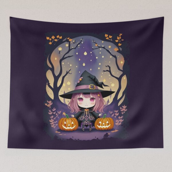 Item preview, Halloween Cute Witch Looking Pumpkin designed and sold by AOCollections.