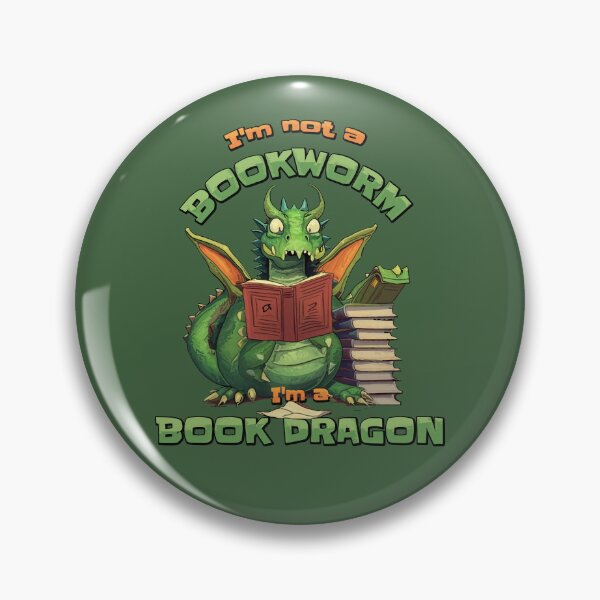 Item preview, I'm not a bookworm, I'm a book dragon a book dragon (#03)  [Create a set!] designed and sold by SolidEarthArt.