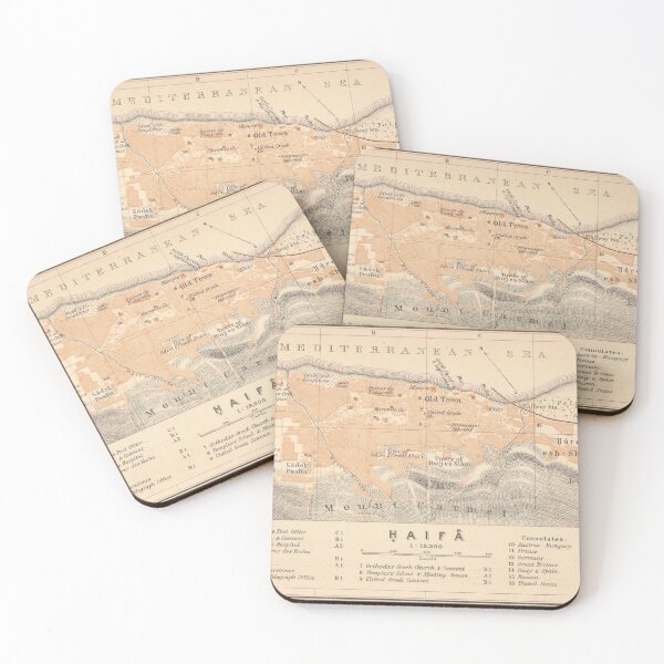 Item preview, Vintage Map of Haifa Israel (1912) designed and sold by BravuraMedia.