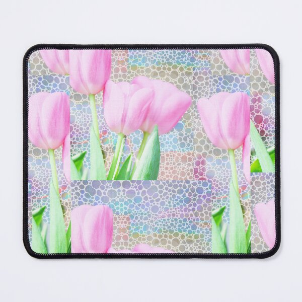 Item preview, Three Pink Tulips Flower Art designed and sold by Sharon Cummings Art.