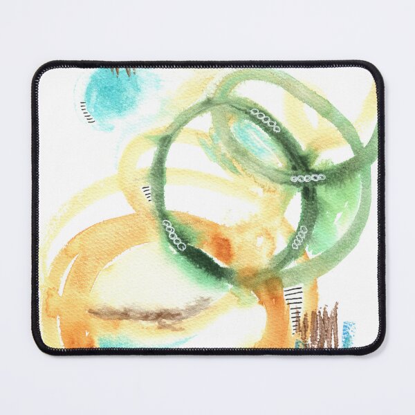 Item preview, Yellow, green and blue abstract painting designed and sold by AnissaF.