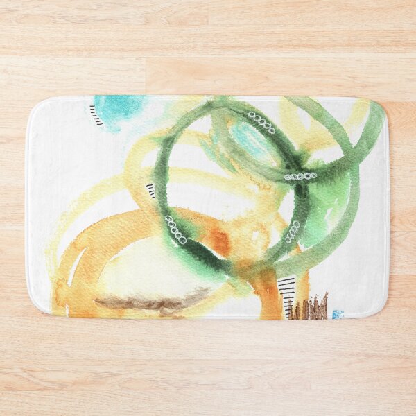 Item preview, Yellow, green and blue abstract painting designed and sold by AnissaF.