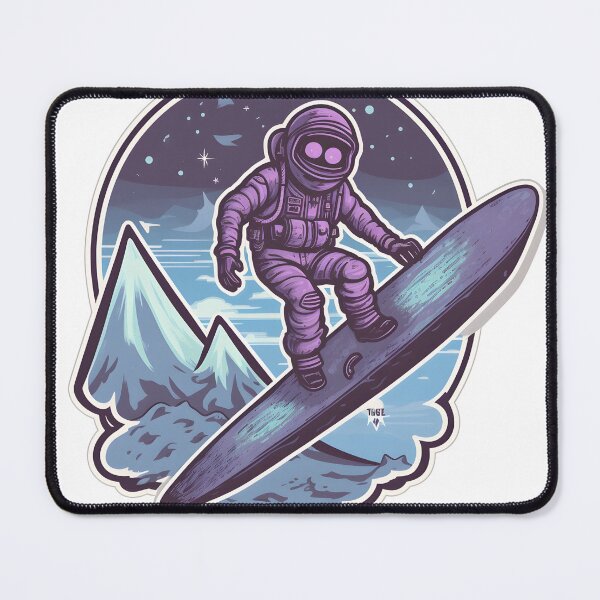 Item preview, Space Man Riding Snowboard designed and sold by Arclight-LLC.