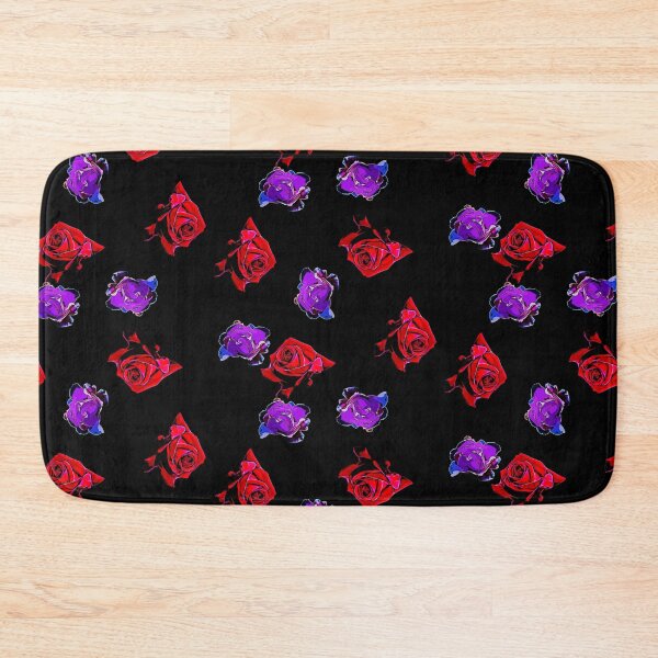 Item preview, Strong red and purple roses on a black background designed and sold by FlowerandDesing.