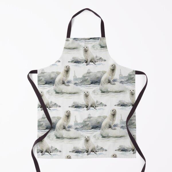 Item preview, Harbour Seal Seamless Pattern Design designed and sold by CaledoniArt.