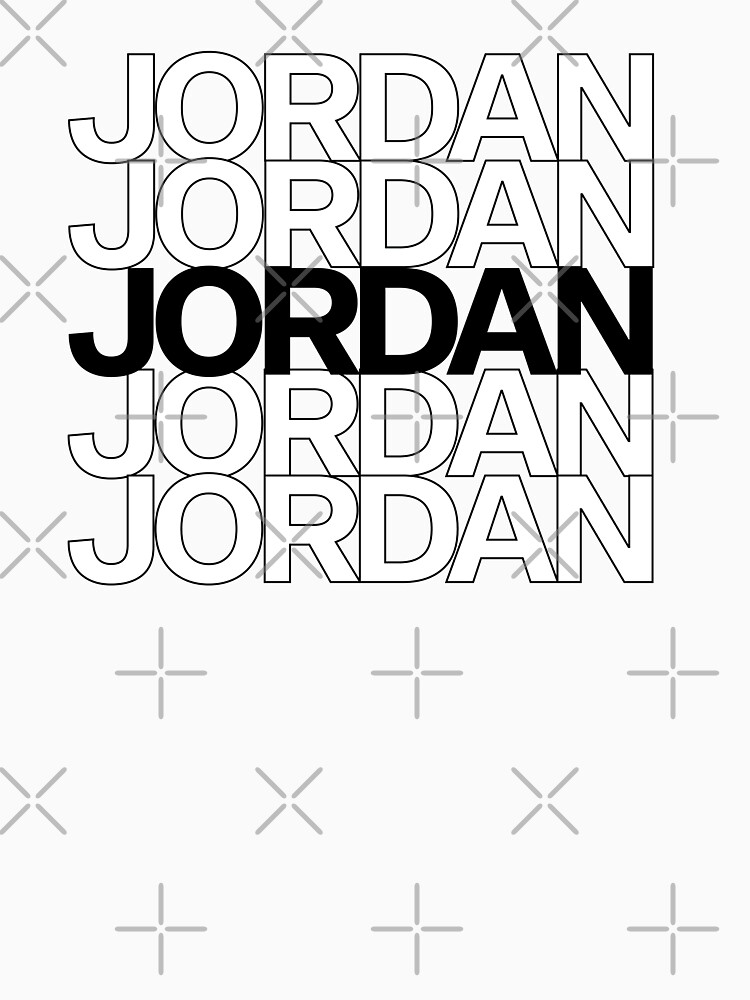 Artwork view, Jordan - stacked designed and sold by CreativeKristen