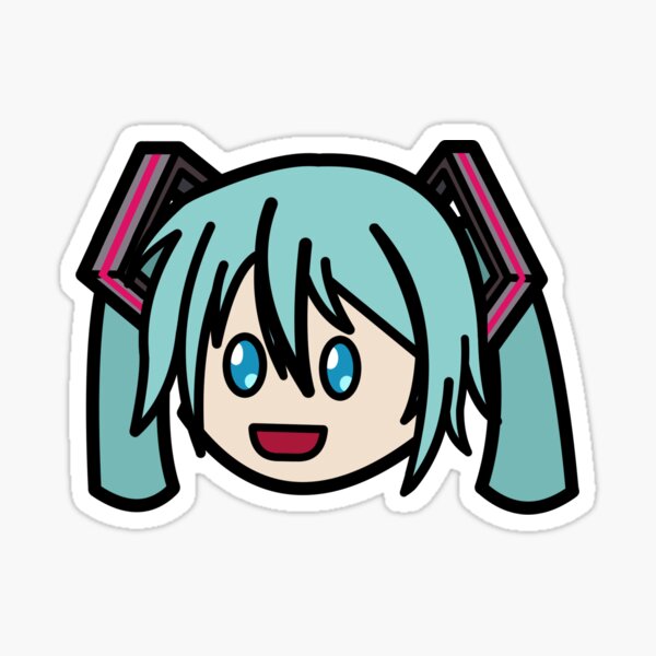 Chibi Hatsune Miku- Green Hair Sticker by Loba Lj - Pixels