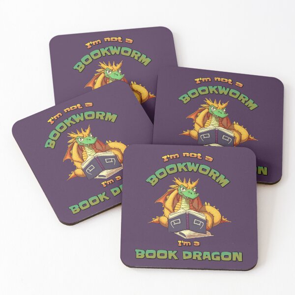 Item preview, I'm not a bookworm, I'm a book dragon (#05)  [Create a set!] designed and sold by SolidEarthArt.