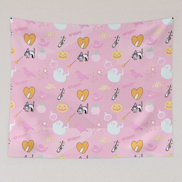 Item preview, Witchy Kids Halloween Pattern on Pink designed and sold by Whispering Raven.