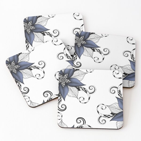 Item preview, Tangled Petals in Gunmetal designed and sold by lezell.