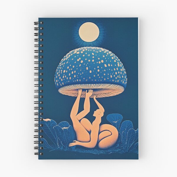 Item preview, Art blue mushroom with human designed and sold by badbug.