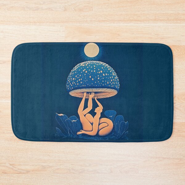 Item preview, Art blue mushroom with human designed and sold by badbug.