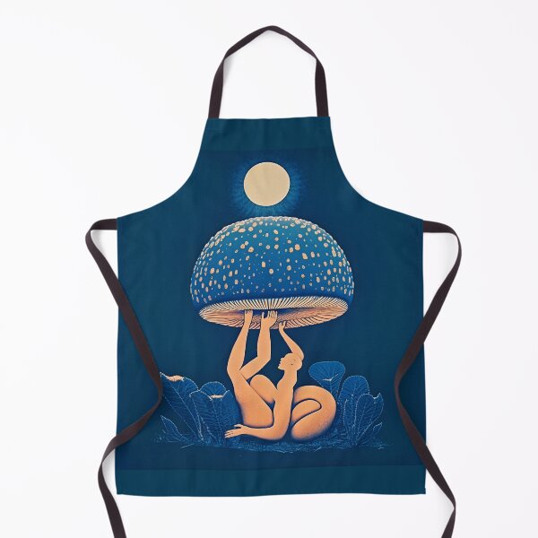 Item preview, Art blue mushroom with human designed and sold by badbug.