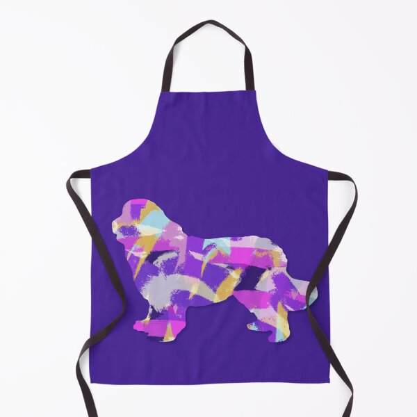 Item preview, Newfoundland Newfie Dog Silhouette Purple Pink Yellow Blue Design designed and sold by AMSonArt.