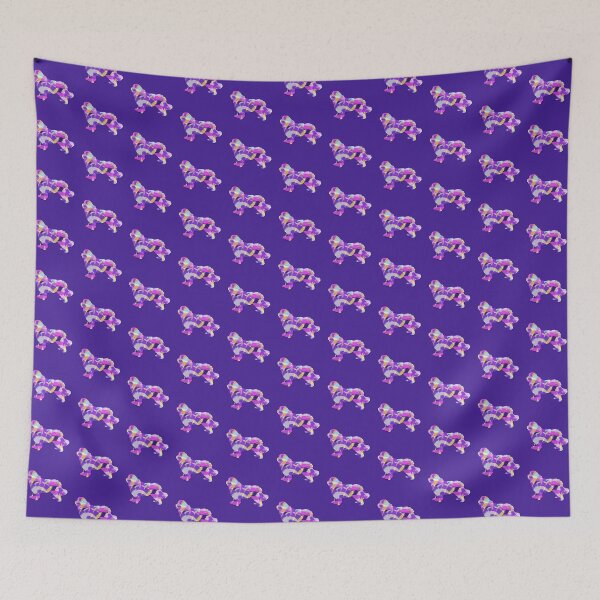 Item preview, Newfoundland Newfie Dog Silhouette Purple Pink Yellow Blue Design designed and sold by AMSonArt.