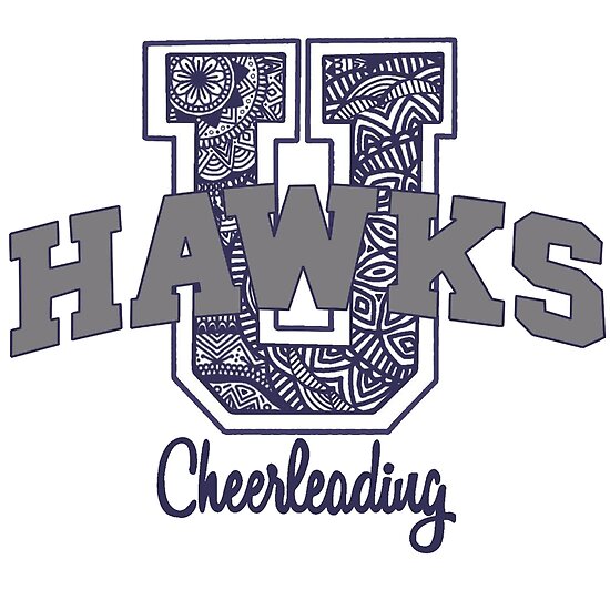 Urbana Hawks Cheerleading Logo Poster By Megfico Redbubble