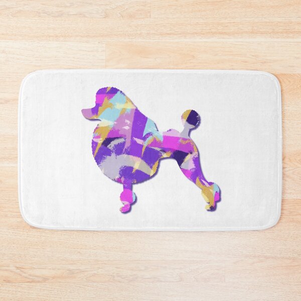 Item preview, Poodle Dog Silhouette Purple Pink Yellow Blue Design designed and sold by AMSonArt.