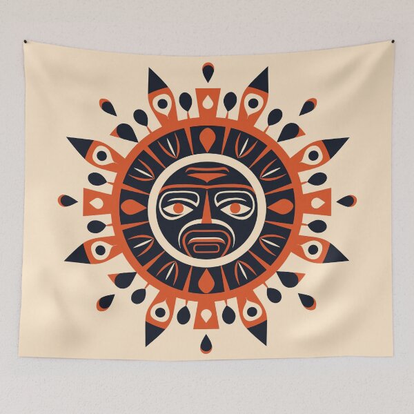 Item preview, A Haida style native art of a Warrior Sun. designed and sold by blackdogshop.