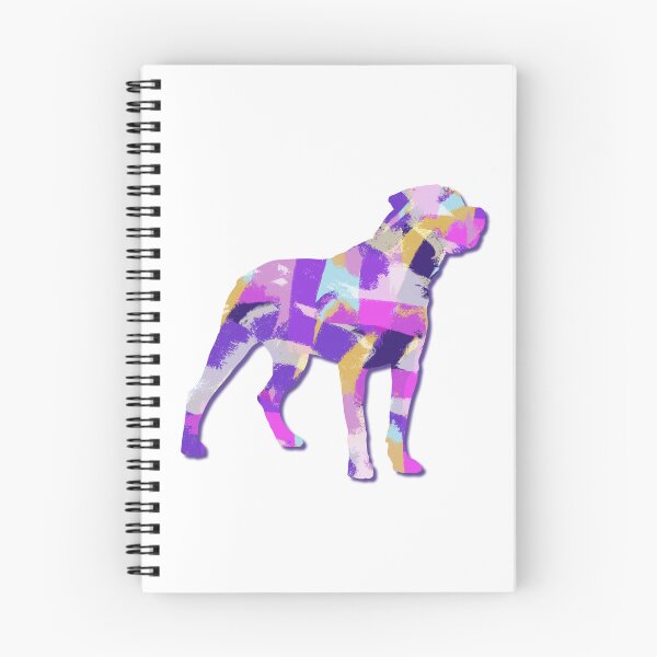 Item preview, Rottweiler Dog Silhouette Purple Pink Yellow Blue Design designed and sold by AMSonArt.