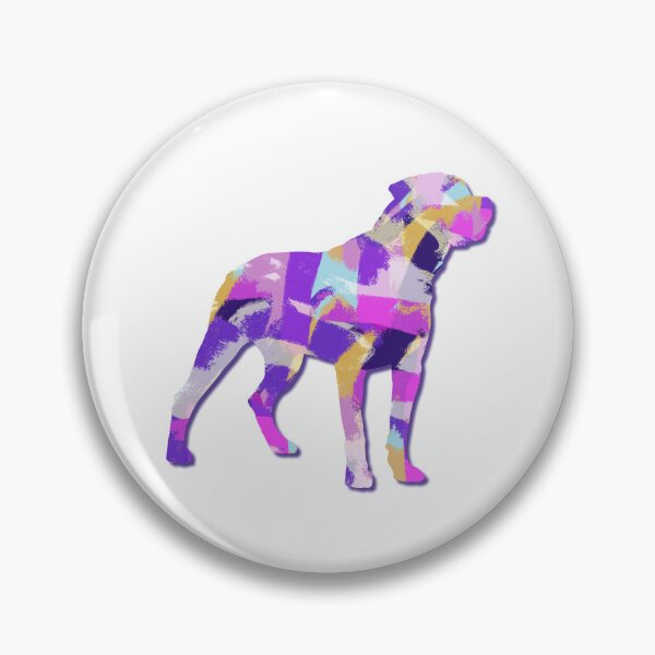 Item preview, Rottweiler Dog Silhouette Purple Pink Yellow Blue Design designed and sold by AMSonArt.