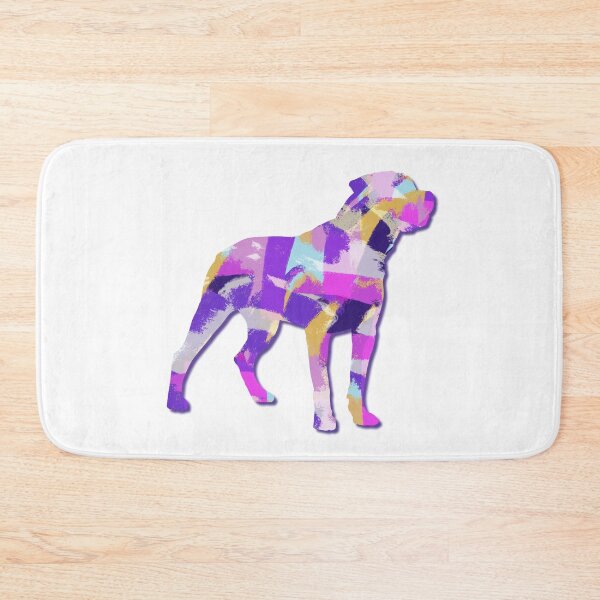 Item preview, Rottweiler Dog Silhouette Purple Pink Yellow Blue Design designed and sold by AMSonArt.