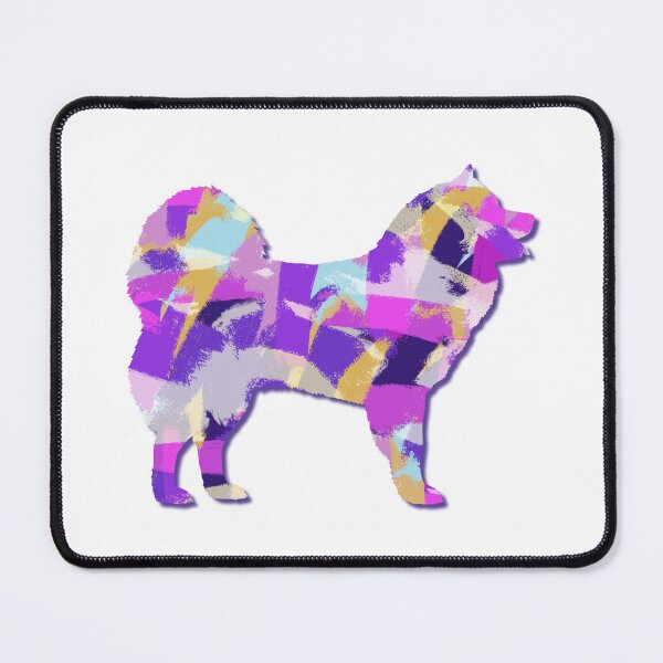 Item preview, Samoyed Dog Silhouette Purple Pink Yellow Blue Design designed and sold by AMSonArt.