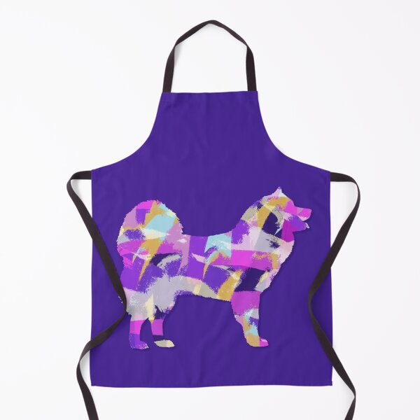 Item preview, Samoyed Dog Silhouette Purple Pink Yellow Blue Design designed and sold by AMSonArt.