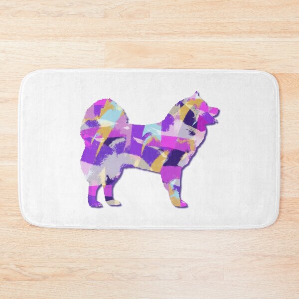 Item preview, Samoyed Dog Silhouette Purple Pink Yellow Blue Design designed and sold by AMSonArt.