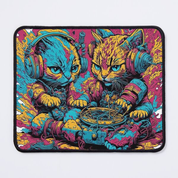 Item preview, Angry Disc Jockey Cats designed and sold by Ketique.