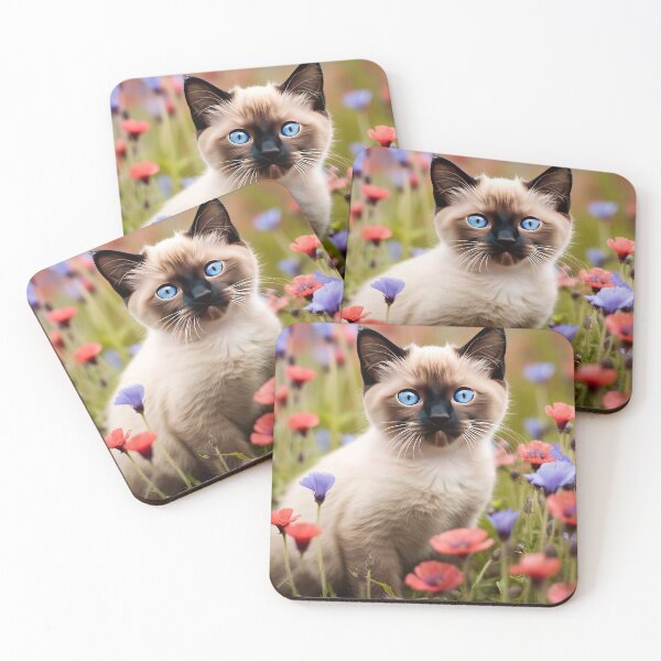 Item preview, Gato siamés en un campo de flores Puzzle designed and sold by Richard-Y.