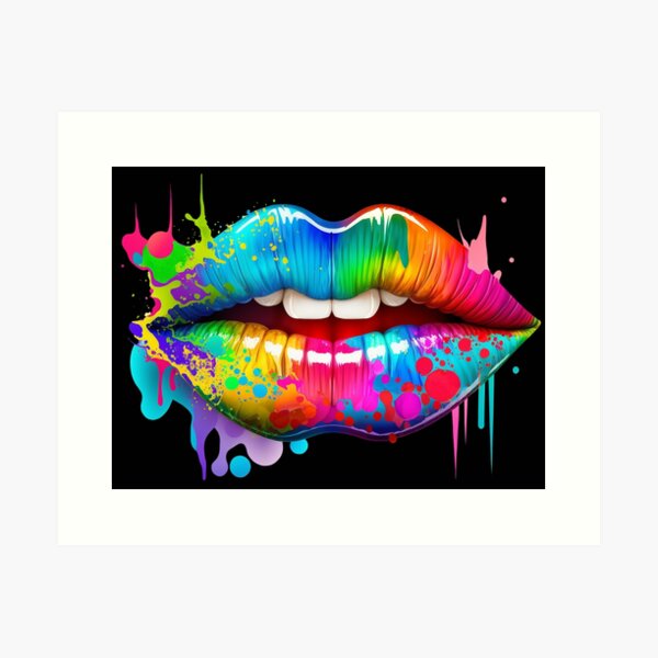 Big Mouth Lips Art Print