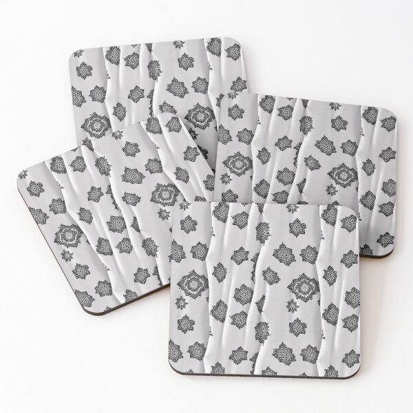 Item preview, White and black intricate fabric pattern designed and sold by Theo-B.