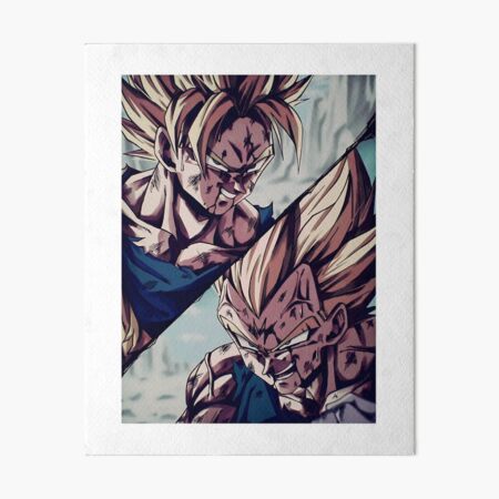 SSJ2 Goku vs Majin Vegeta Manga Page | Art Board Print