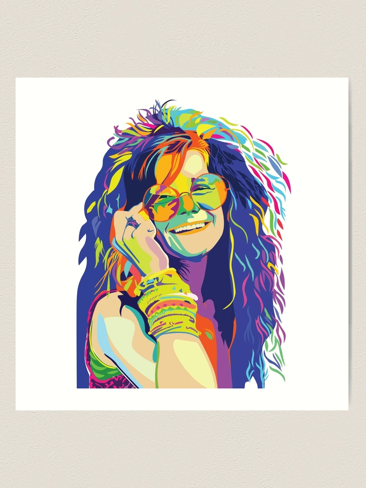 油絵原画　Janis Joplin 油絵原画 Janis Joplin Janis Joplin Art Print, Singer Canvas