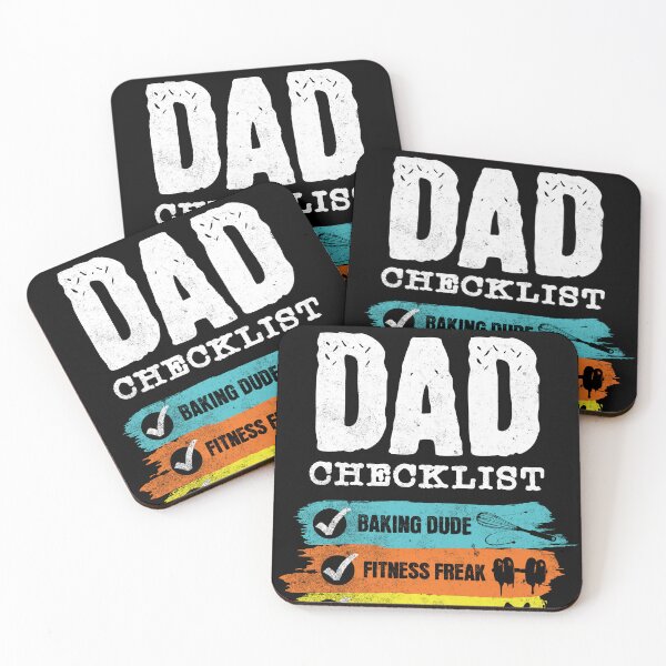 Item preview, Awesome Dad Checklist - Baking Dude, Fitness, Angler designed and sold by Zandalus.
