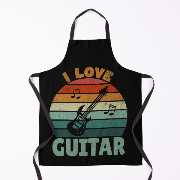 Item preview, I Love Guitar - Vintage Sunset Silhouette Design designed and sold by Zandalus.