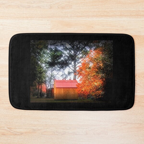 Item preview, Red roof shed in Autumn  designed and sold by PandLcreations.