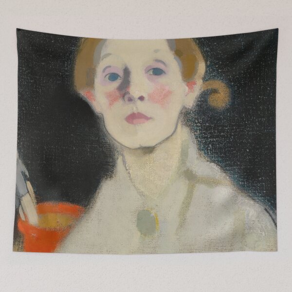 Item preview, Helene Schjerfbeck Self Portrait Black Background, 1915 designed and sold by Vintage Wall Art.