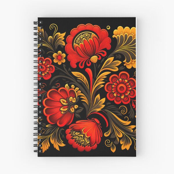 Item preview, Floral pattern Khokhloma designed and sold by LaVilleNouvelle.