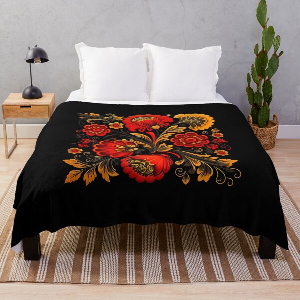 Item preview, Floral pattern Khokhloma designed and sold by LaVilleNouvelle.