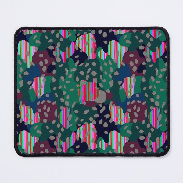 Item preview, Animalier camouflage stripes dark green magenta designed and sold by Alessandro Remo Mazzoni Remotextiles.