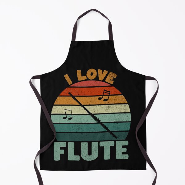 Item preview, I Love Flute - Vintage Sunset Silhouette Design designed and sold by Zandalus.