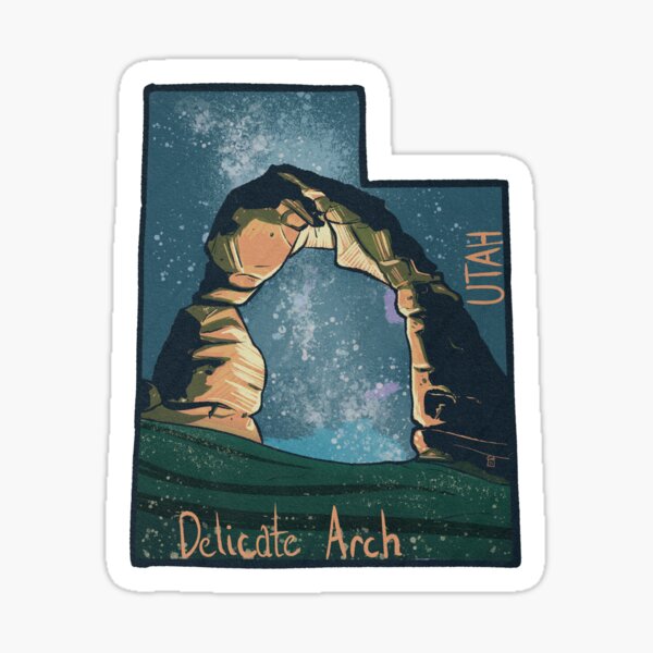 Item preview, Delicate Arch Utah Sticker Design designed and sold by CharpyCo.