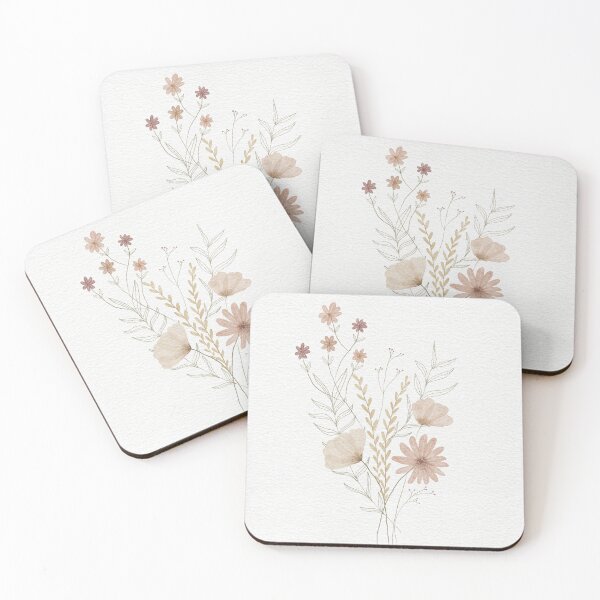 Artikelvorschau, Boho Neutraler Wildblumen-Kunstdruck, skurrile botanische Kunst entworfen und verkauft von Mommasaurus.