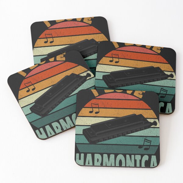 Item preview, I Love Harmonica - Vintage Sunset Silhouette Design designed and sold by Zandalus.