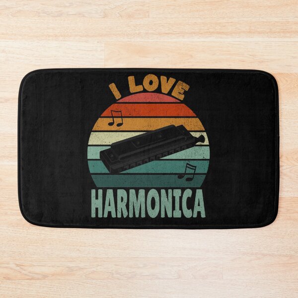 Item preview, I Love Harmonica - Vintage Sunset Silhouette Design designed and sold by Zandalus.