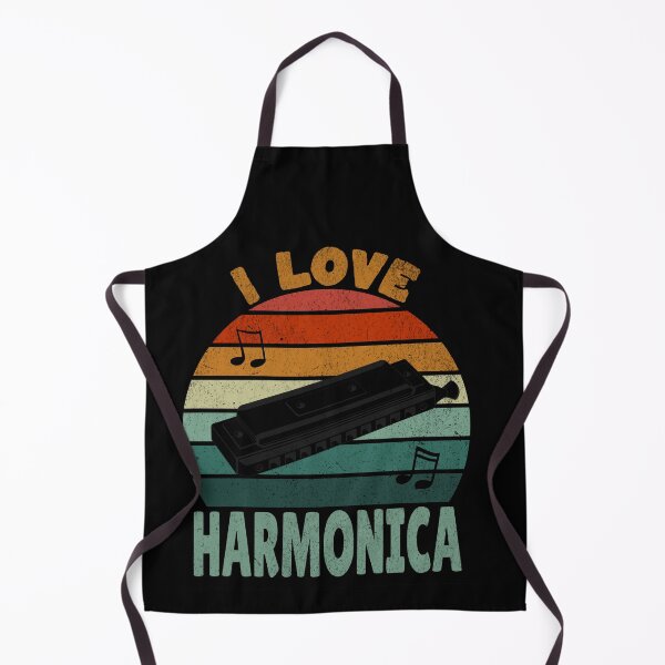 Item preview, I Love Harmonica - Vintage Sunset Silhouette Design designed and sold by Zandalus.
