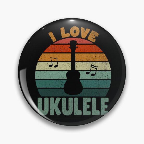 Item preview, I Love Ukulele - Vintage Sunset Silhouette Design designed and sold by Zandalus.